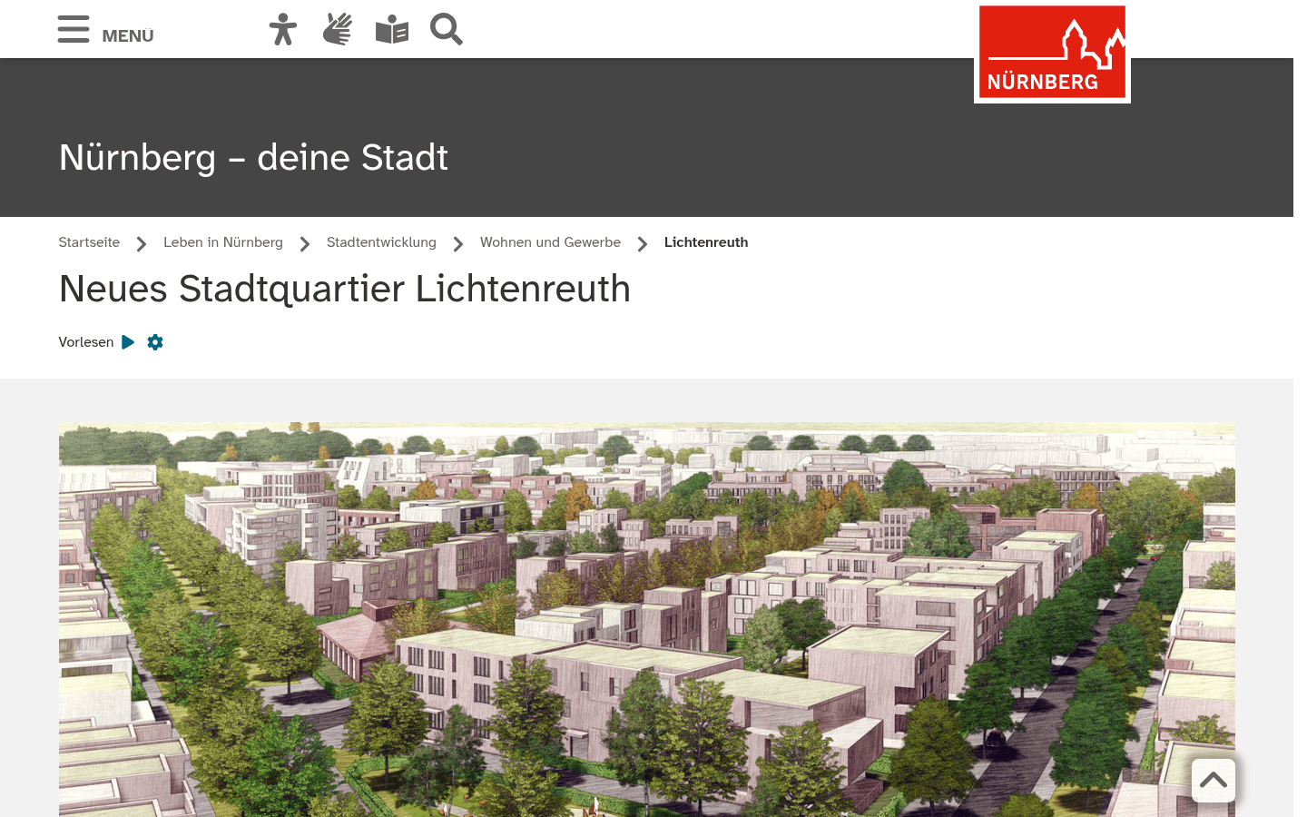 Offizielle Projektseite der Stadt Nürnberg zum Stadtquartier Lichtenreuth an der Brunecker Straße